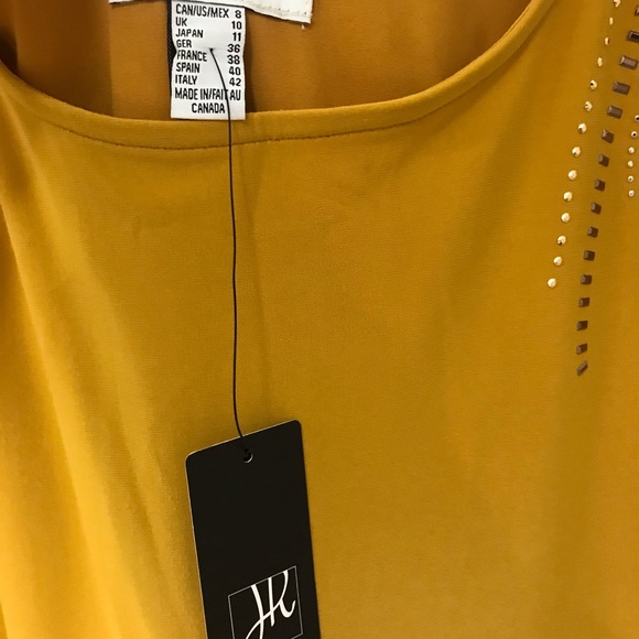 Beautiful mustard blouse from Joseph Ribkoff- never worn - Picture 2 of 5